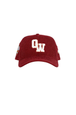 "OW" Corduroy Snapback - Burgundy