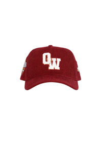 "OW" Corduroy Snapback - Burgundy